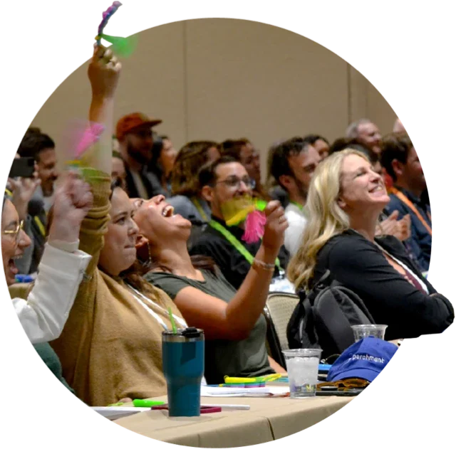happy parchment conference attendees